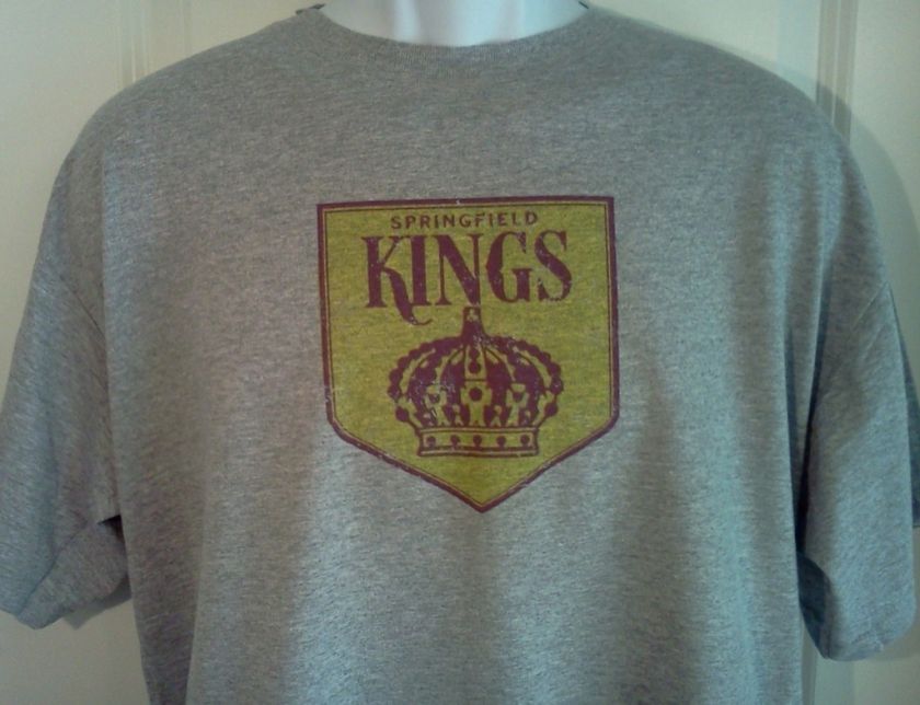 Springfield KINGS AHL Hockey Throwback T Shirt Large  