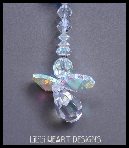 SWAROVSKI CRYSTAL Aurora Borealis Angel Swarovski Strand Sun Catcher 