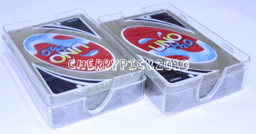 UNO H2O waterproof clear crystal drinking cards game  