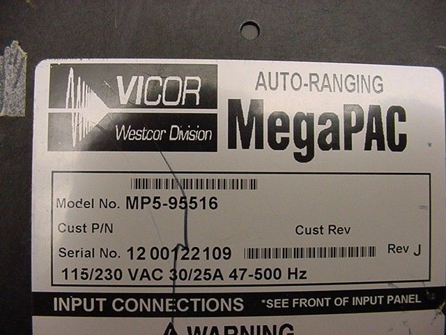 Vicor MegaPAC MP5 95516 DC Power Supply 4.5 24.4V 2 10A  