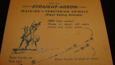   Arrow Injun uities Card Book 1 #20 Tracking Vegetarian Animals  