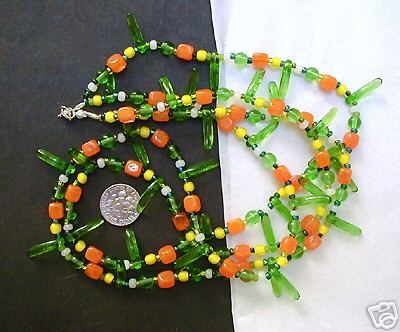 Wear your veggies Czech glass necklace, Luna Lovegood?  