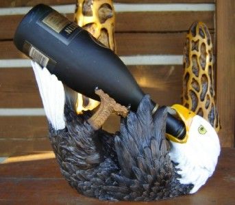 EAGLE LAYING ON BACK WINE BOTTLE HOLDER HARLEY DAVIDSON AMERICAN 