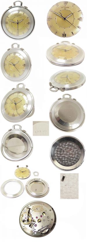 Rare LeCoultre Memovox Alarm Aluminum Case Pocket Watch  