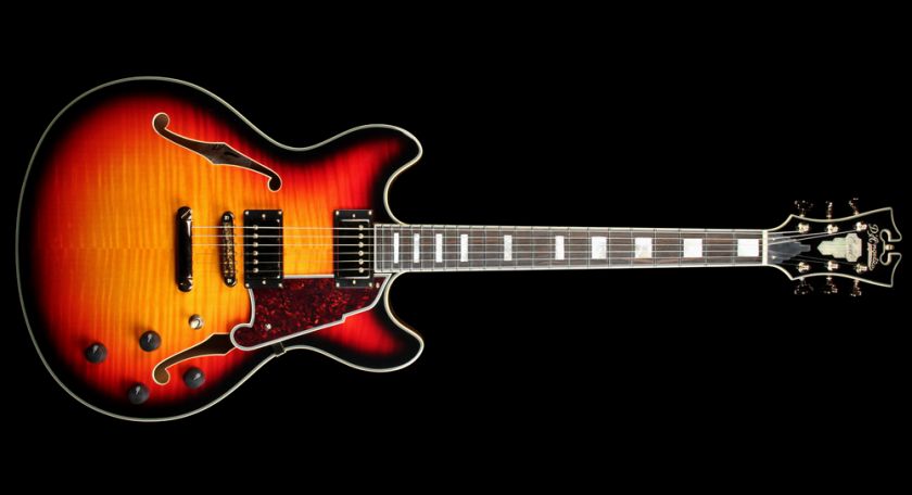 Angelico EX DCSP Semi Hollowbody Electric Guitar Classic Sunburst 