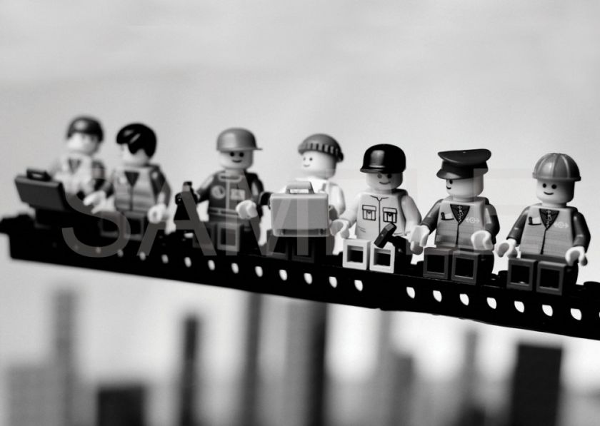 LEGO MEN ON A GIRDER NEW YORK A3 POSTER YF1054  