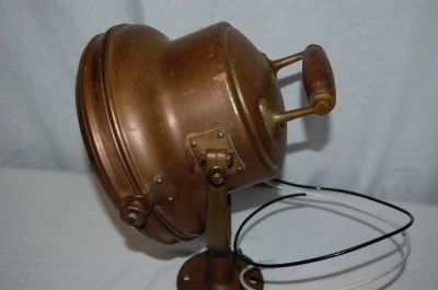 Vintage Ships Copper Spot Light   PT Boat?  