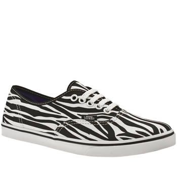 VANS WOMENS AUTHENTIC LO PRO ZEBRA BLACK WHITE SNEAKERS SLIM SHOES 