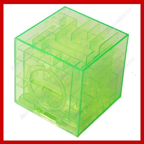 Colorful 3D Puzzle Bank Money Saving Coin Box Maze Game  