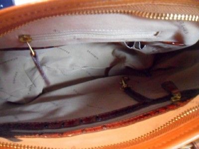 BRAHMIN GLOSSY PECAN MELBOURNE ARNO SATCHEL  