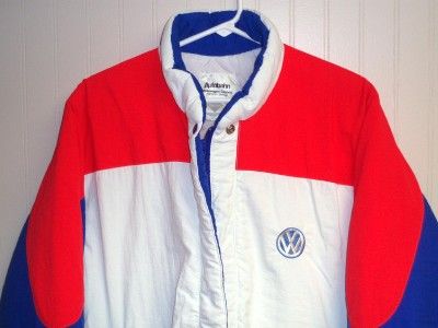  80s VOLKSWAGEN AUTOBAHN JACKET L LARGE MINT WINTER SNOW SKI COAT VW 