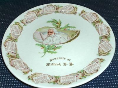 VINTAGE 1910 SOUVINER CALENDAR PLATE FROM MILFORD, NEW YORK  