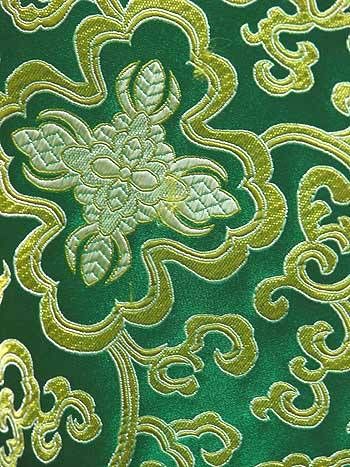 Emerald Green Wealthy BROCADE Upholstery Fabric Yardage  