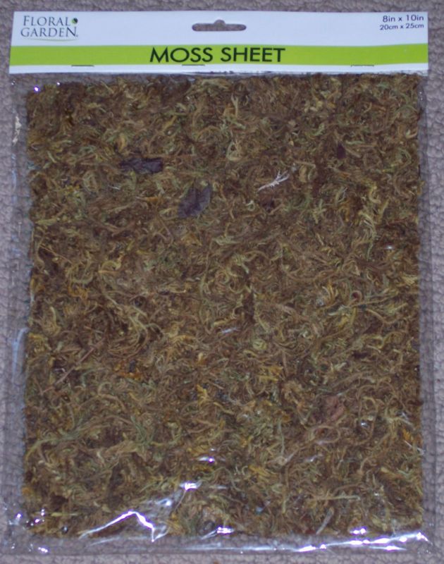 Moss sheet,8X10,floral,crafts,model RR layout,topiary  