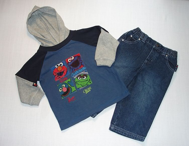 NANNETTE Boys 18 M SESAME STREET Pants Elmo Outfit NEW  