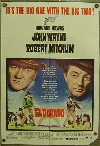 hb25 EL DORADO JOHN WAYNE MITCHUM GREAT US 1sh POSTER  