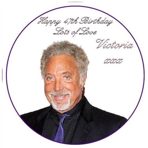 TOM JONES BIRTHDAY PERSONALIZED 7.5 Cake ICING  