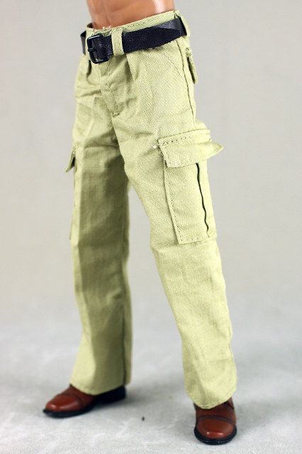 mc0066 greenish trousers with belt for 12 figures  