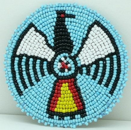 inch Beaded Rosette bead beadwork craft non native  