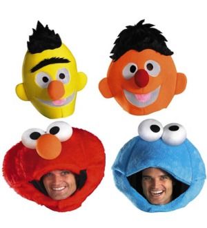 Sesame Street Bert Ernie Elmo Cookie Adult Costume Set  