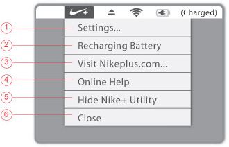 online help hide or show which lets you hide or show the nike+ utility 