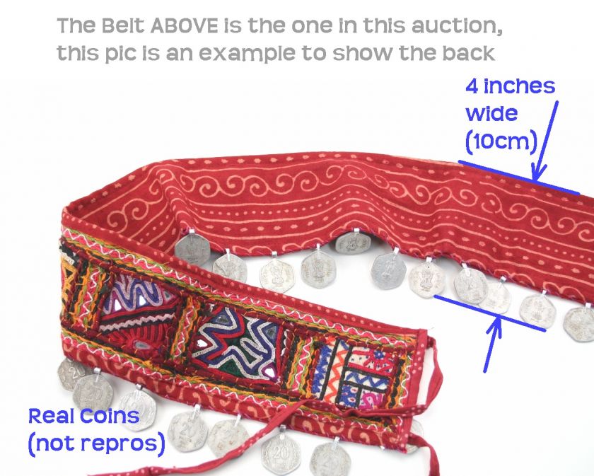 Rabari Kutch Bellydance Tribal BELT with Coins 763x9  