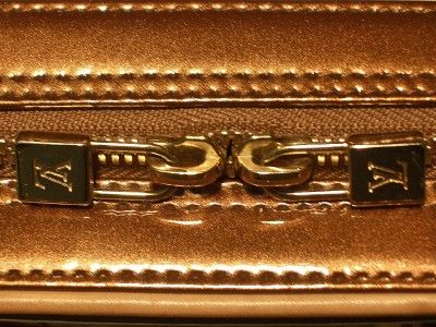 Louis Vuitton Reddish Bronze Rust Patent Leather Briefcase   Gold 