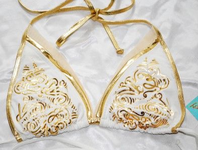 NWT Auth Ed Hardy Cream Vixen 2011 Bikini M  