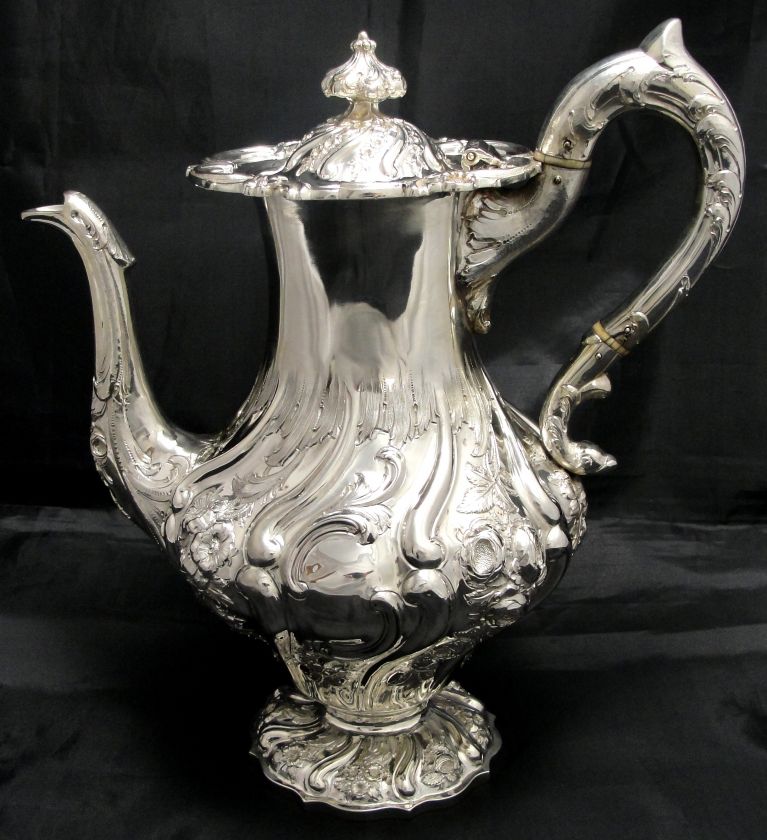 Antique Sterling 1830s M&R CoffeePot Edinburgh Scotland  