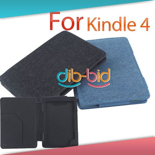 Jeans Leather Cover Pouch Case Bag for eReader  Kindle 4 K4 4th 