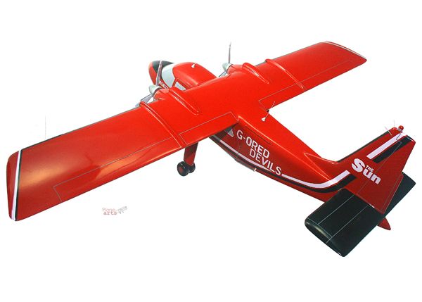 Britten Norman BN 2T Islander Red Devils Desktop Model  