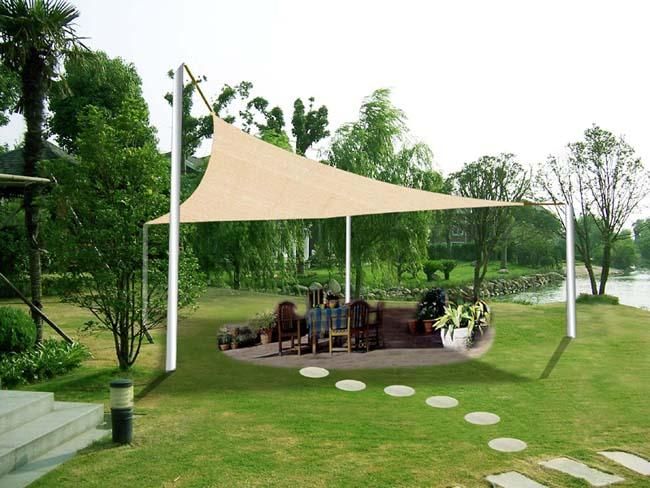 New 18 Triangle Sun Shade Sail Desert Sand Color  