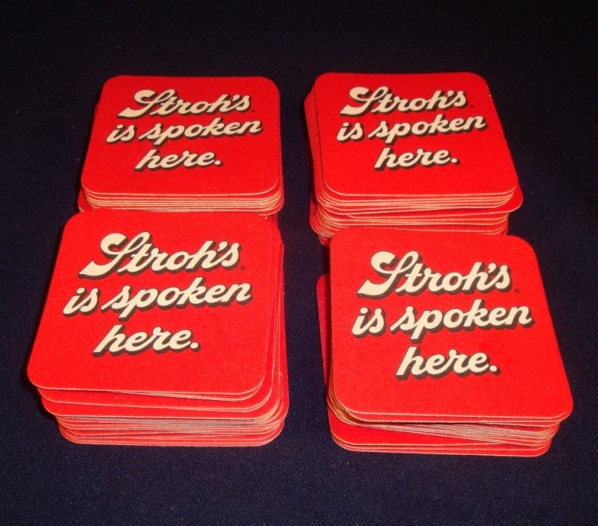 Lot of 84 Strohs Is Spoken Here Beer. Coasters  