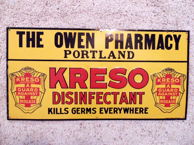 ANTIQUE VINTAGE PHARMACY DR PORTLAND DRUG STORE SIGN DOCTOR OREGON 