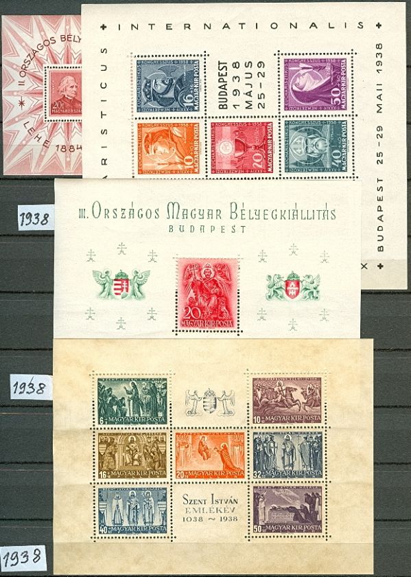 HUNGARY 1934 2004 Souvenir Sheets collection  