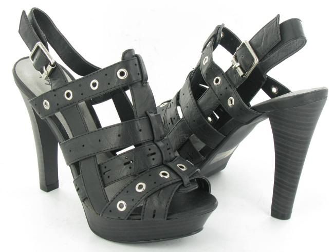 Qupid Covet 15 Platforms Sandals Black Womens NEW $33  