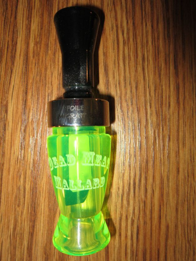 FOILES DEAD MEAT MALLARD DUCK CALL CHARTREUSE/ BLACK PEARL  