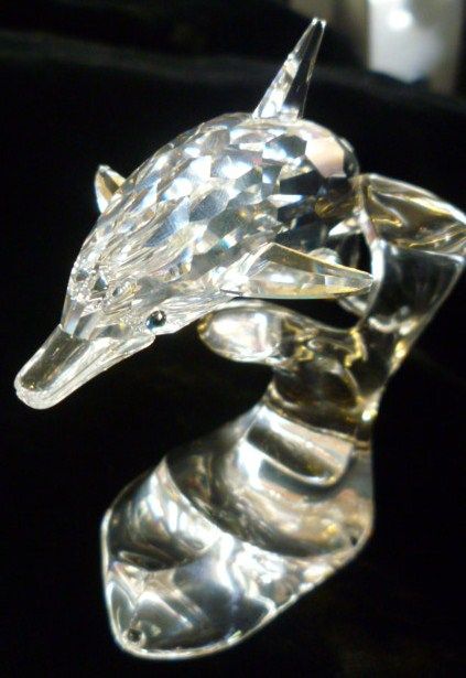 Swarovski Crystal Jumping Dolphin by Michael Stamey MIB  