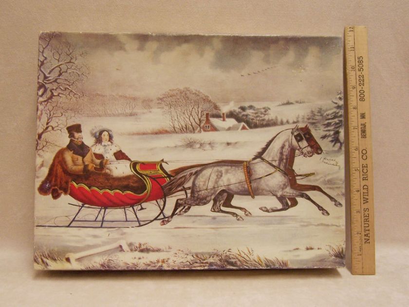 Currier & Ives Jigsaw Puzzle Springbok 500 + pieces The Road Winter 