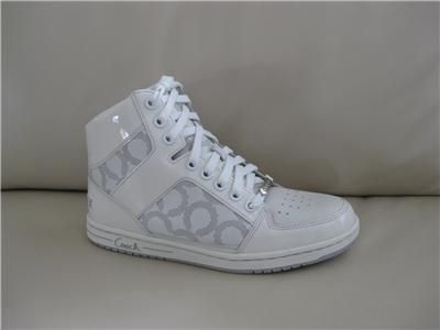   WOMENS LADIES NORRA SPAT WHITE HIGH TOP SHOE SNEAKER TENNIS SIZE 9.5