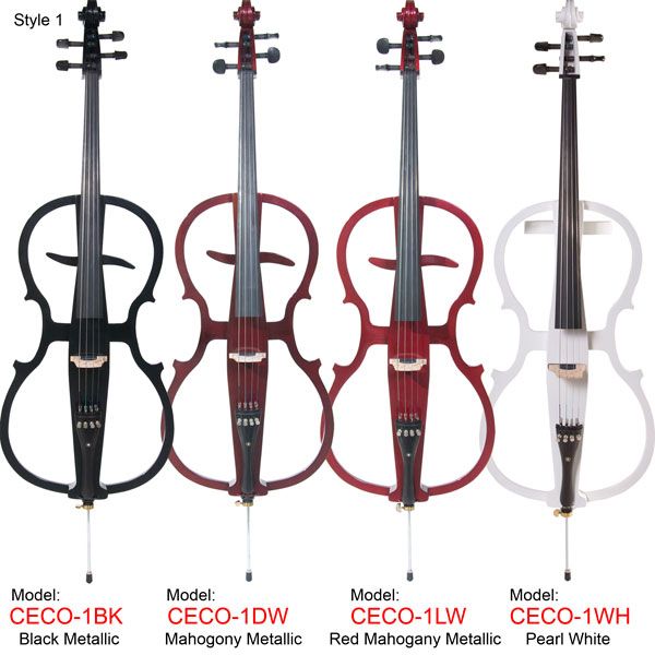 Cecilio Ebony Electric Silent Cello 4/4 Full Size  