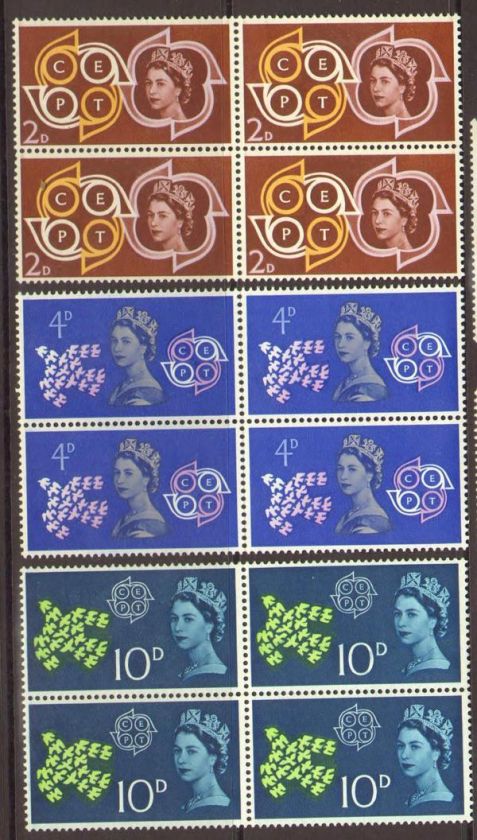 SG626   628 MNH SET 1961 C.E.P.T CONFERENCE BLOCKS OF 4  