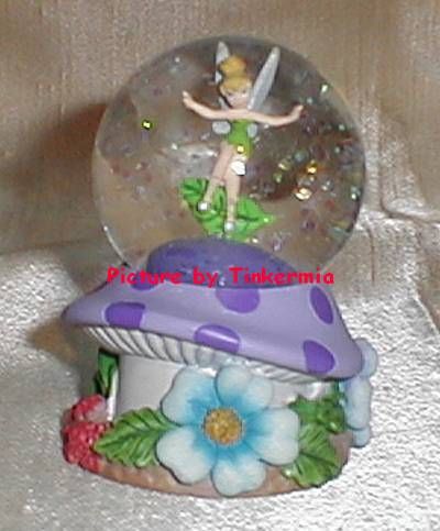 RETIRED TINKER BELL MUSHROOM MINI SNOW GLOBE TINKERBELL  