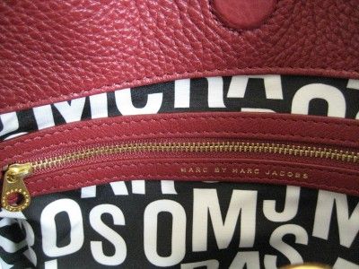   BY MARC JACOBS Classic Q Fran Small Leather Satchel Purse chianti red