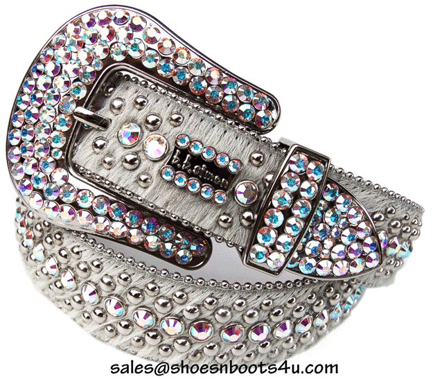   brand new with tags authentic b b simon belt shining brightly this