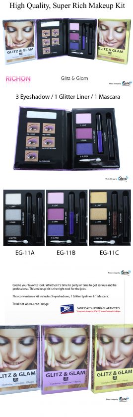 ALL BRAND NEW Richon Glitz & Glam Eyeshadow Makeup Set Pick Your 1 