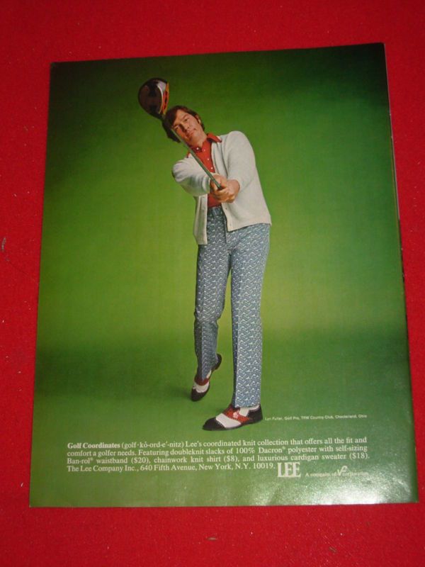 1973 Lee Golf Coordinates Lyn Fuller Print Ad  