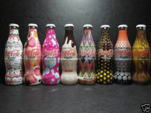 COCA COLA COKE ITALY TRIBUTE FASHION 8 BOTTLES  