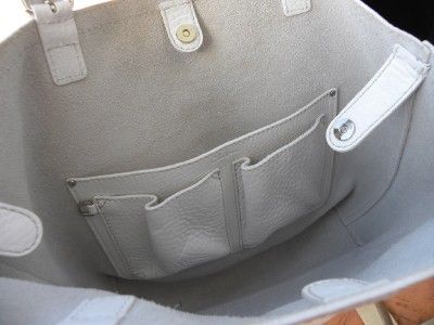 Gorgeous COLE HAAN off white pebble leather shoulder bag, coverted to 