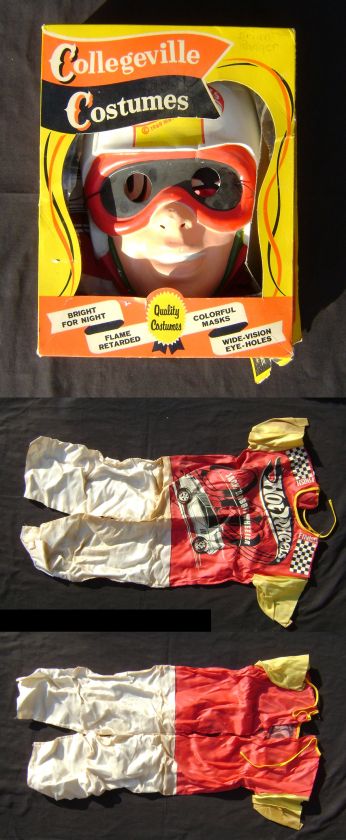 vintage 1969 Collegeville Costumes Hot Wheels Child Small Costume with 